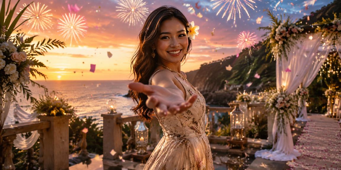 Calon pemain baru mendaftar akun di tepi pantai dengan ponsel dan mendapat bonus sambutan